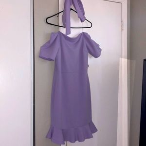 Lilac Over the Shoulder Dress